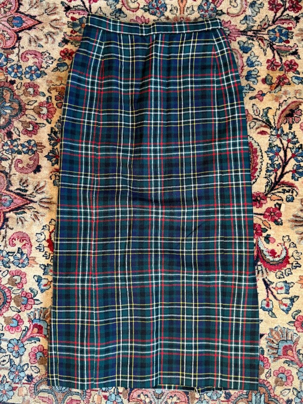 Vintage tartan maxi skirt